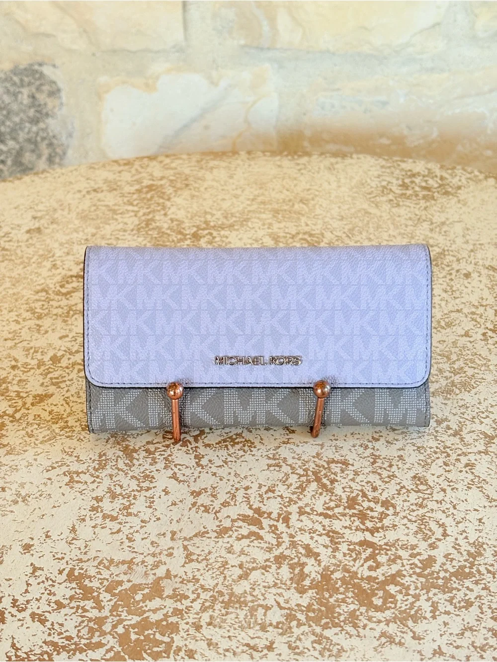 Michael Kors Lavender MK Logo Tote with Matching Wallet